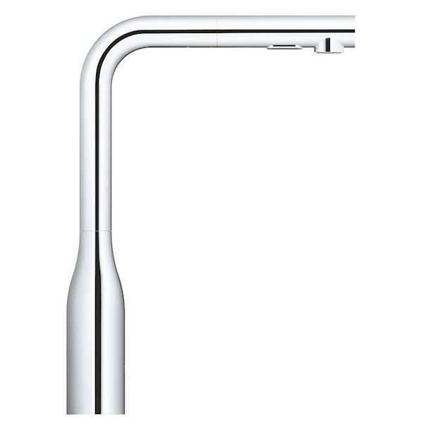 Essence bateria zlewozmywakowa stojąca 1-uchwytowa 1-otworowa z obrotową wylewką 360° z funkcją Long-Life Shine, zasięg wylewki 204 mm chrom