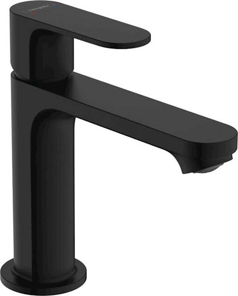 REBRIS S 110 bateria umywalkowa stojąca 1-uchwytowa 1-otworowa z zestawem odpływowym zasięg wylewki: 133 mm wysokość 168 mm czarna matowa