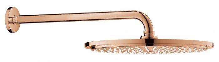 Grohe GROHE Rainshower Cosmopolitan deszczownica 1-strumieniowa 310 głowica Ø 310 mm warm sunset z ramieniem ściennym 380 mm