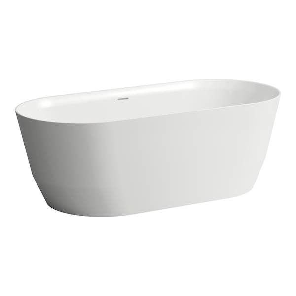 Laufen Wanna PRO wolnostojąca, wykonana z materiału kompozytowego MARBOND,zintegrowany przelew, zestaw odpływowy oraz korek klik-klak chrom w komplecie