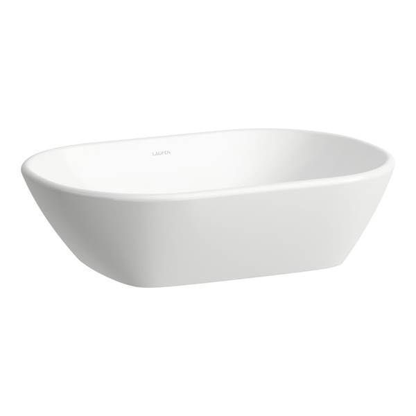 Laufen LUA umywalka ceramiczna nablatowa owalny bez otworu bez przelewu 500 x 350 x 135 mm biała 