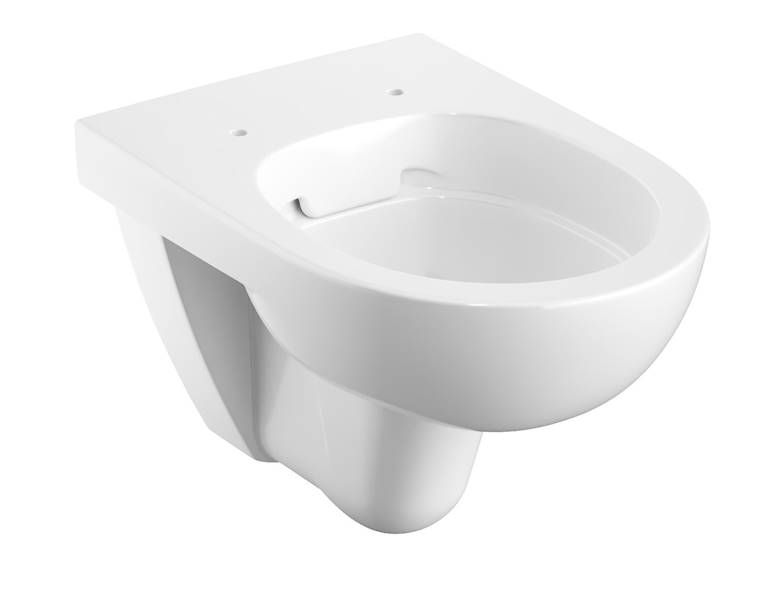 SELNOVA miska WC lejowa Rimfree wisząca 36 x 53 x 39 miska 500265011 z deską sedesową 500335011, mocowanie od góry, wolne opadanie, z wypinanymi zawiasami