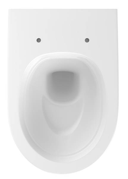 SELNOVA miska WC lejowa Rimfree wisząca 36 x 53 x 39 miska 500265011 z deską sedesową 500335011, mocowanie od góry, wolne opadanie, z wypinanymi zawiasami