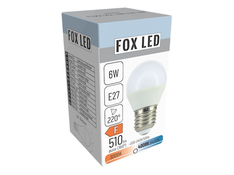FOX ŻARÓWKA LED GOLF 6W E27 230V NEUTRALNA