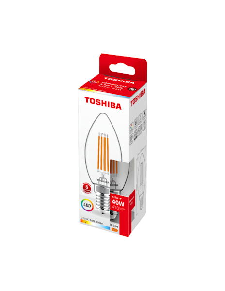 TOSHIBA LED CANDLE FILAMENT C35 E14 4.5W 2700K 40W