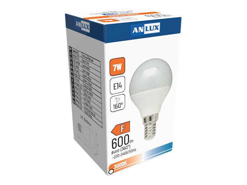FOX ŻARÓWKA LED GOLF 7W E14 600 lm CIEPŁA