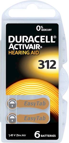 DURACELL BAT.SŁUCHOWA ACITVAIR TYP 312/PR41/ 6szt.