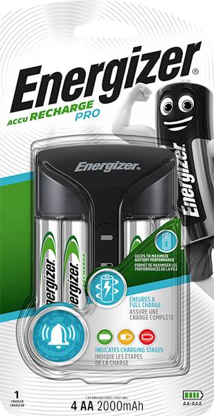 ŁADOWARKA ENERGIZER PRO+4AA ACU HR6 POWER PLUS 2000mAh