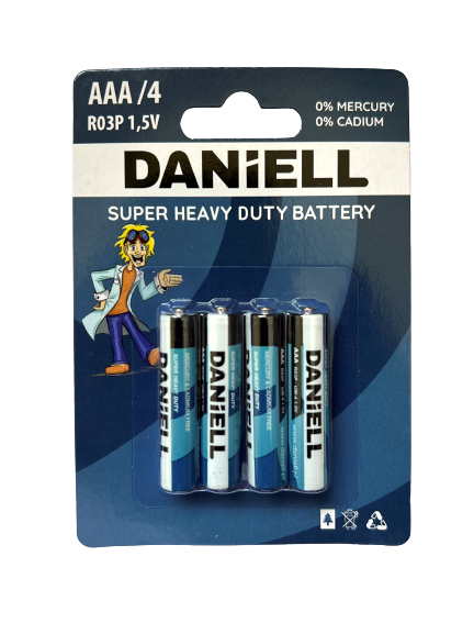 DANIELL BATERIA CYNKOWO-WĘGLOWA AAA R03/4szt