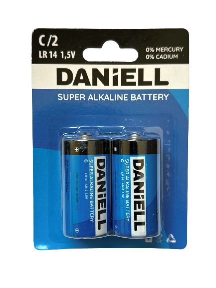 DANIELL BATERIA SUPER ALKALINE C LR14/2szt