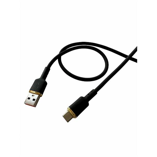 KABEL GSM PSA10C USB A- C 30W/3A SILICON czarny 1m