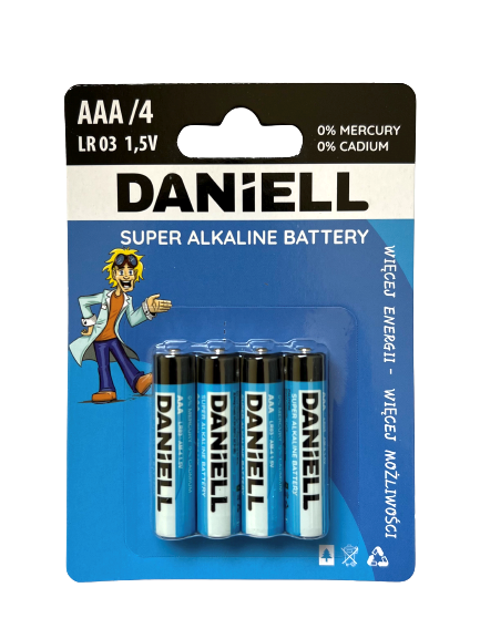 DANIELL BATERIA SUPER ALKALINE AAA LR3/4szt