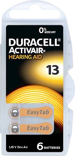 DURACELL BAT.SŁUCHOWA ACITVAIR TYP 13/PR48/ 6szt.