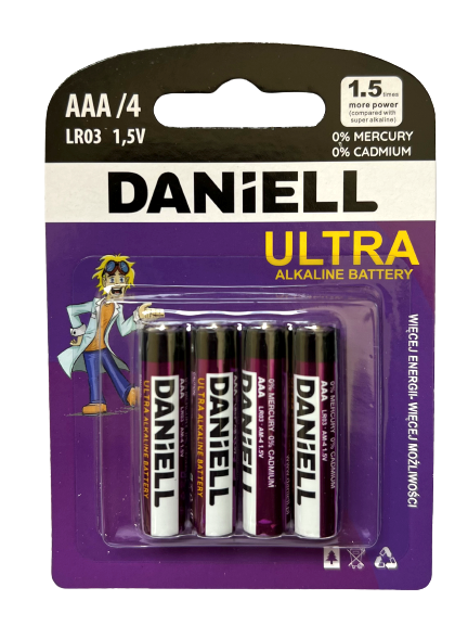DANIELL BATERIA ULTRA ALKALINE AAA LR3/4szt