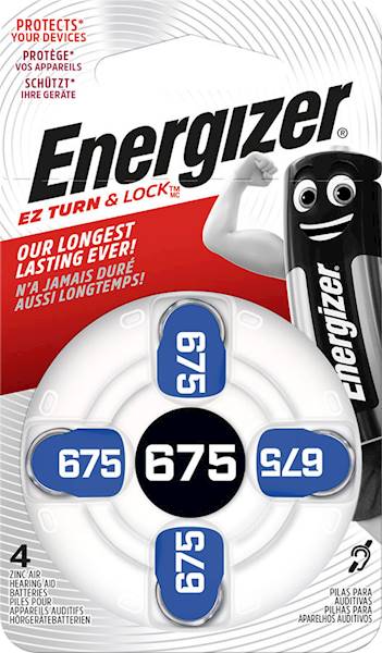 ENERGIZER BATERIA SŁUCHOWA TYP 675/PR44/ 4 szt.