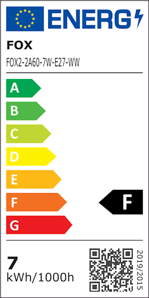 FOX ŻARÓWKA LED BULB A60 7W E27 230V CIEPŁA