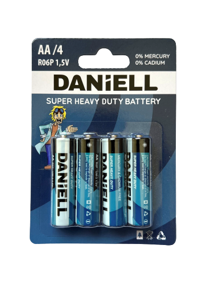 DANIELL BATERIA CYNKOWO-WĘGLOWA AA R06/4szt