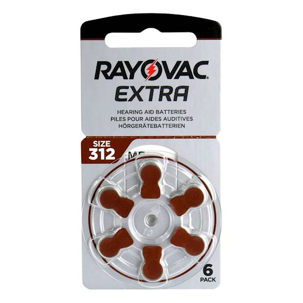 RAYOVAC BATERIA EXTRA SŁUCHOWA TYP 312/PR41/ 6szt.