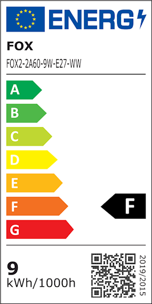 FOX ŻARÓWKA LED BULB A60 9W E27 230V CIEPŁA