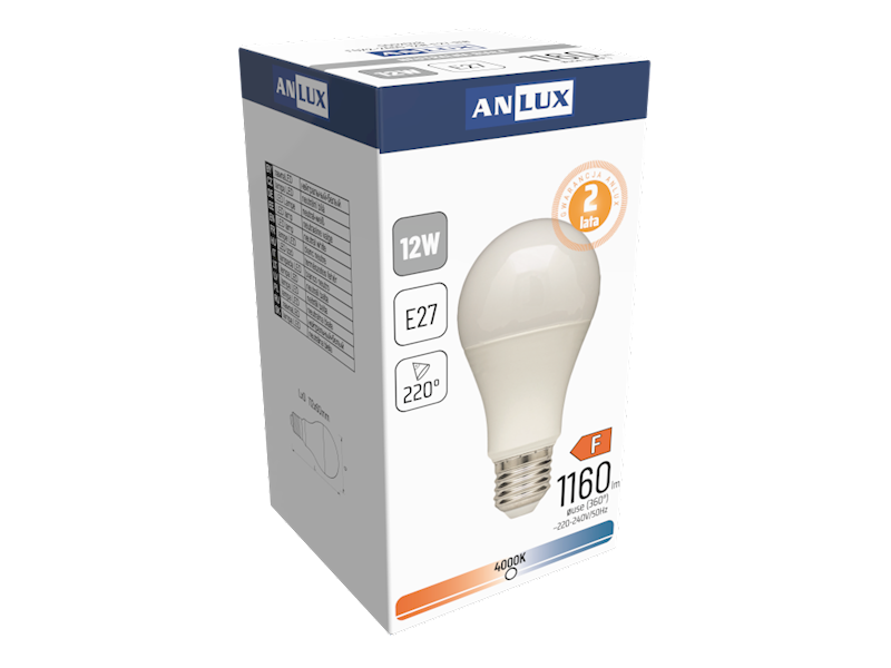 FOX ŻARÓWKA LED BULB A60 12W E27 230V NEUTRALNA