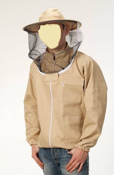 Bluza pszczelarska rozpinana z kapeluszem XL