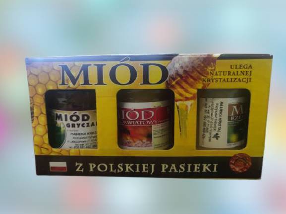 Zestaw 3 x 410g mix miodów w kartonie ozdobnym