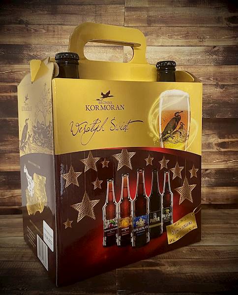 KORMORAN Zestaw Świąteczny ( 5piw + kufel)