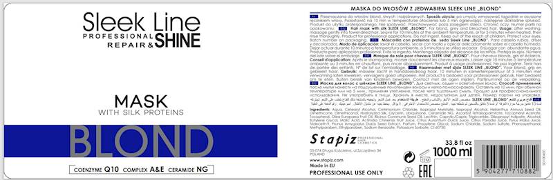 STAPiZ Maska BLOND SLEEK LINE 1000ml