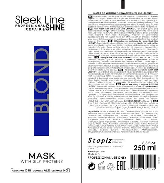 STAPiZ Maska BLOND SLEEK LINE 250ml