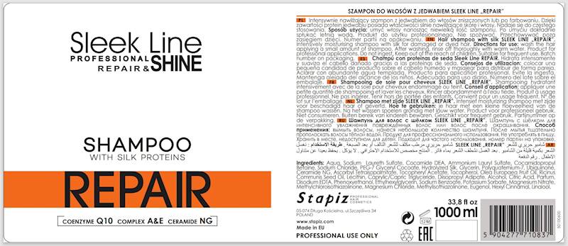 STAPiZ szampon SLEEK LINE - Repair 1000ml