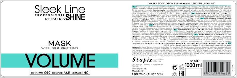 STAPiZ VOLUME Maska SLEEK LINE- 1000ml