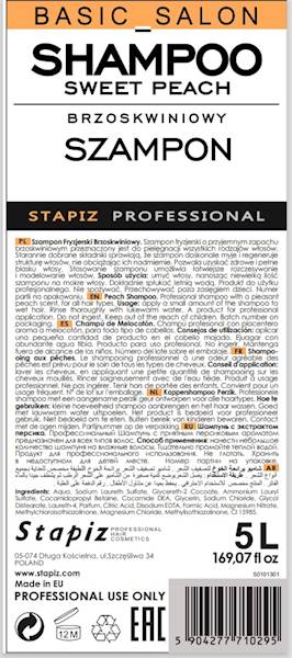 STAPiZ Szampon fryzjerski Brzoskwiniowy 5L