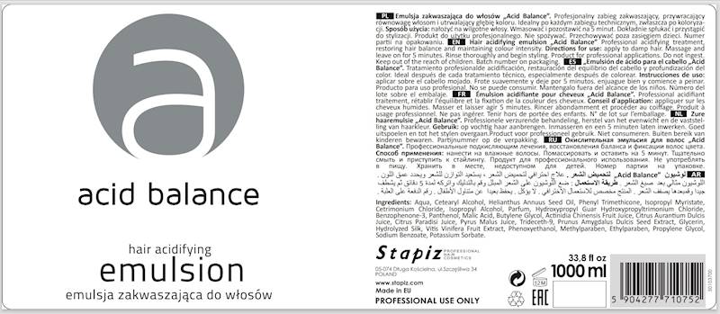 STAPiZ Emulsja do włosów "Acid Balance" 1000ml zak