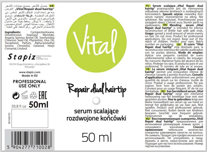 STAPiZ ViTAL Serum Repair Dual Hairtrip 50ml