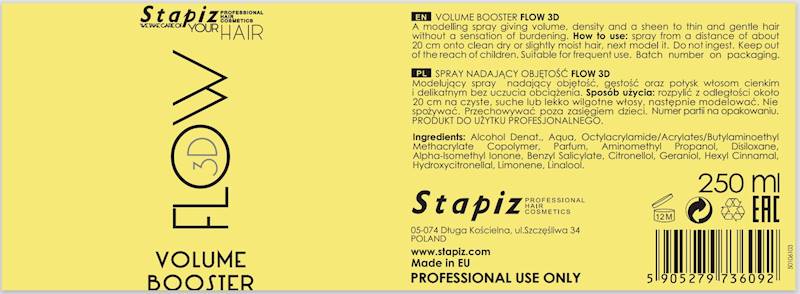 STAPiZ Volume Booster FLOW 3D 250ml