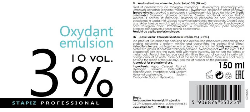Stapiz woda utleniona 3% 150ml
