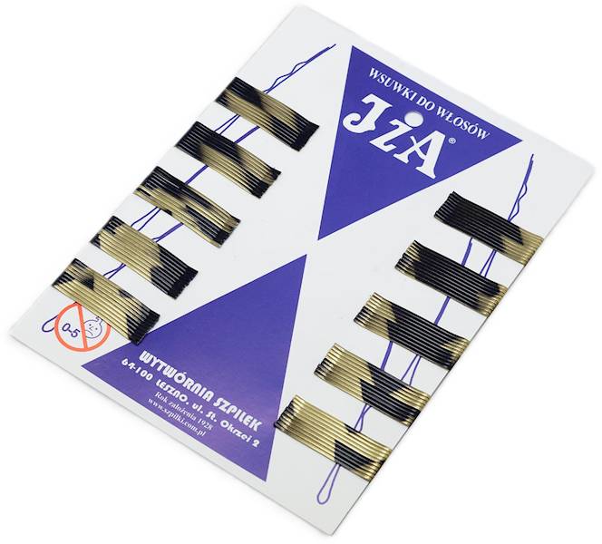 Wsuwki IZA 4cm złoto-czarne 100szt.