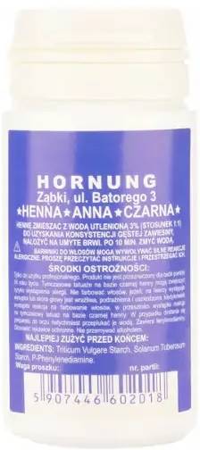 HENNA ANNA Proszkowa do brwi CZARNA 20g
