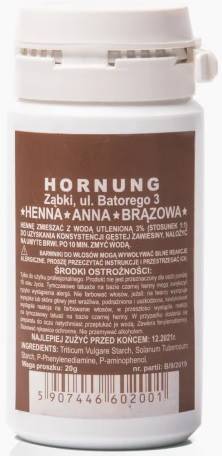 HENNA ANNA Proszkowa do brwi BRĄZ 20g