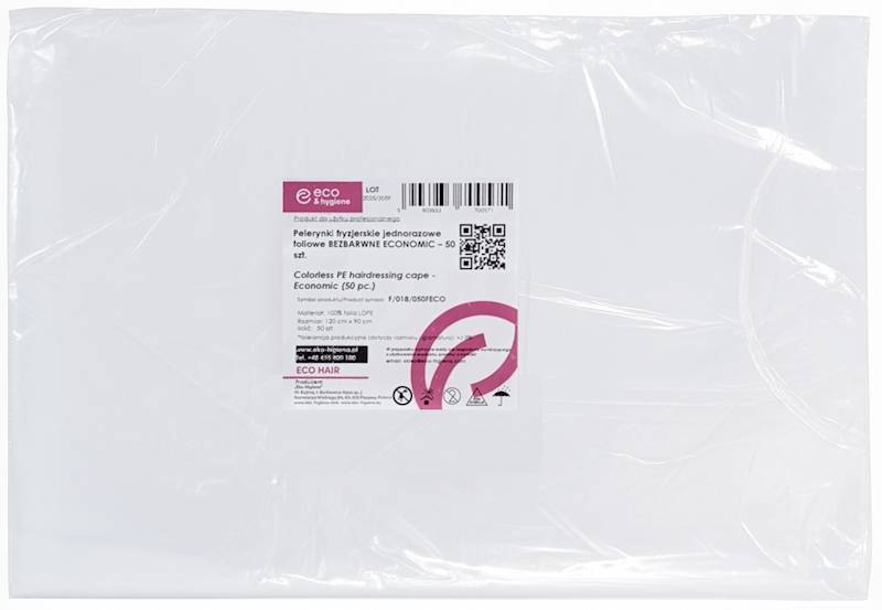 Pelerynki foliowe bezbarwne econom 50szt 