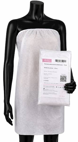 PAREO białe Peniuar wiskoza- gumka (10szt)