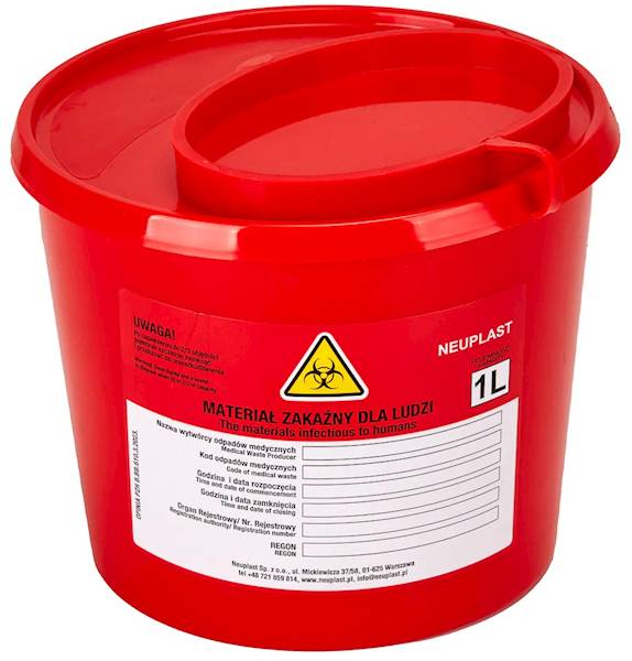 Pojemnik na odpady medyczne 1L