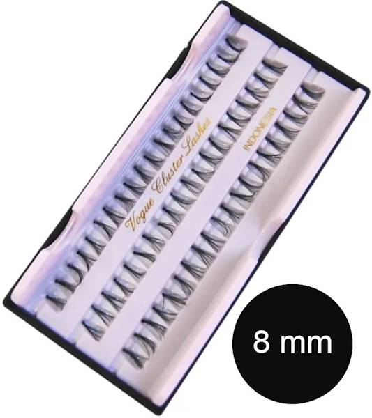 Rzęsy kępki jedwabne super gęste 8mm