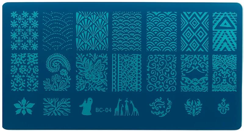 Blaszka z wzorkami do stempli