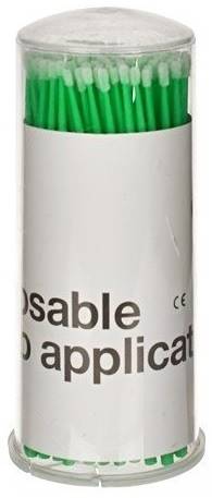 APLIKATORY mikroszczoteczki zielone 100szt