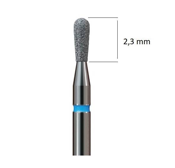 Frez diamentowy ZAOKRĄGLONY WALEC gruszka 2,3mm