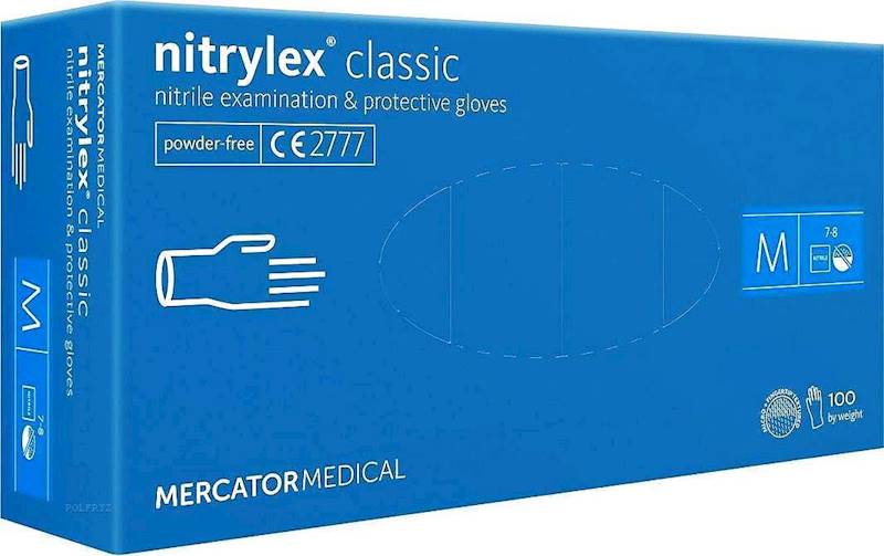 Mercator Rękawice Classic niebi. NiTRYL M 100szt