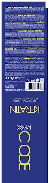 STAPiZ saszetki maska Keratin CODE 10ml 