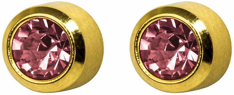 STUDEX kolczyk złoty ALEKSANDRYT w oprawie