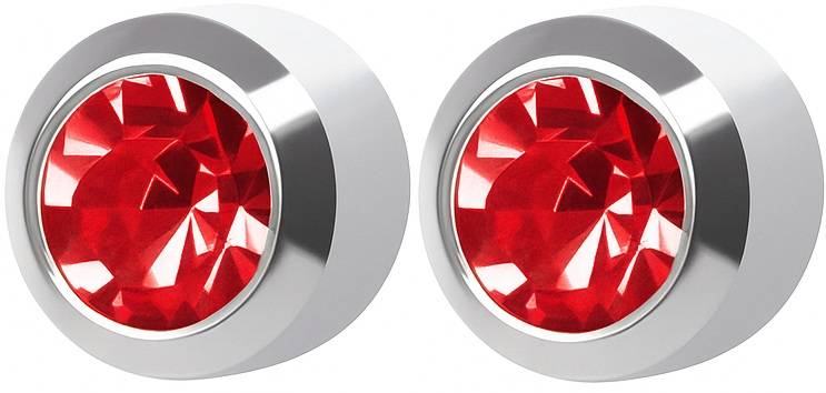 STUDEX kolczyk srebrny RUBIN W OPRAWIE